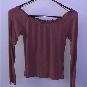 off the shoulder aeropostale shirt